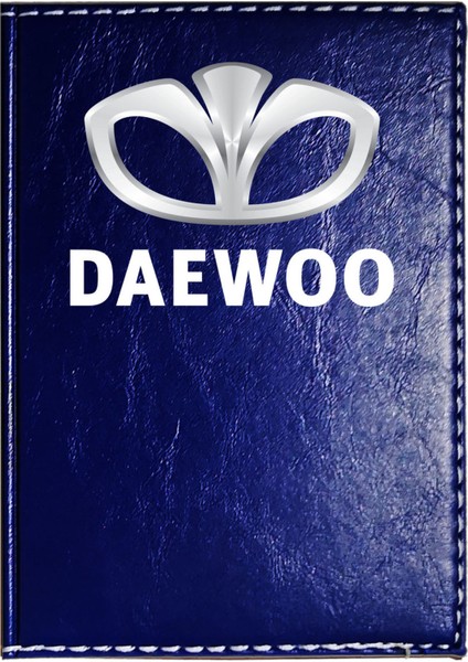 Daewoo Logolu Lacivert Ruhsat Kabı