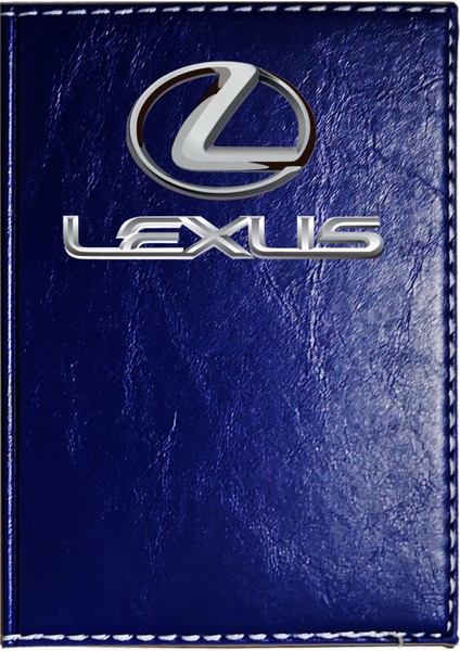 Lexus Logolu Lacivert Ruhsat Kabı