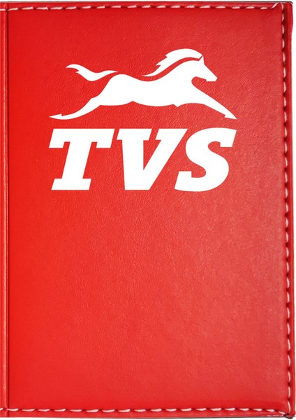 Tvs Logolu Kırmızı Ruhsat Kabı