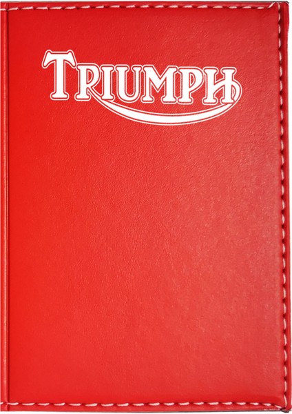 Tpıumph Logolu Kırmızı Ruhsat Kabı