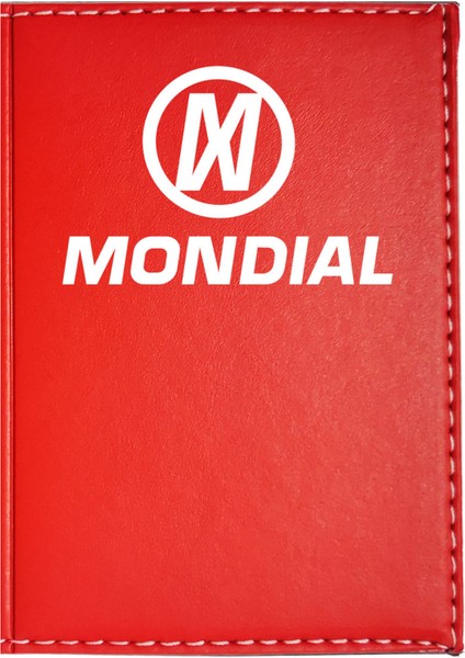 Mondial Logolu Kırmızı Ruhsat Kabı