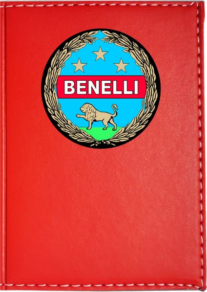 Benelli Logolu Kırmızı Ruhsat Kabı