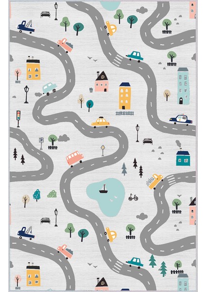 Dijital Baskı Yıkanabilir Kaymaz Taban Çocuk Halısı fiyatları