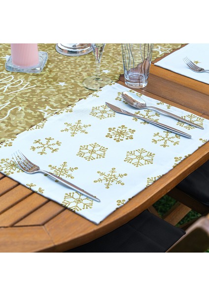 4+1 Mery Christmas Motifli Amerikan Servis & Runner Seti modelleri