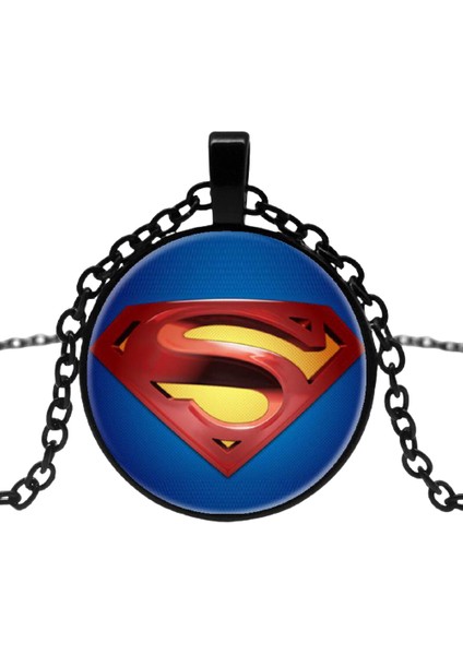 Superman Desen Unisex Cam Kolye