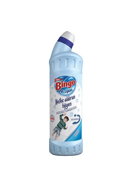 Bingo Oxijen Çamaşır Suyu 750 ml Parfümsüz x 15 Adet