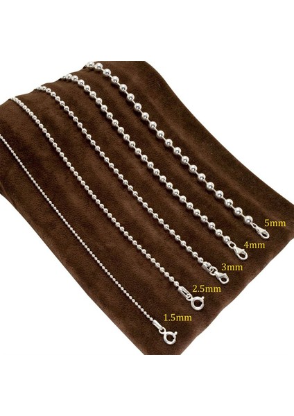 4mm Top Zincir Erkek Bayan 925 Ayar Gümüş Kolye Johnny Depp Kolye 24007980414 modelleri