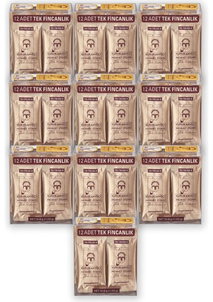 Türk Kahvesi 12*6 G Tek Içimlik Folyo Ambalaj x 10 Adet