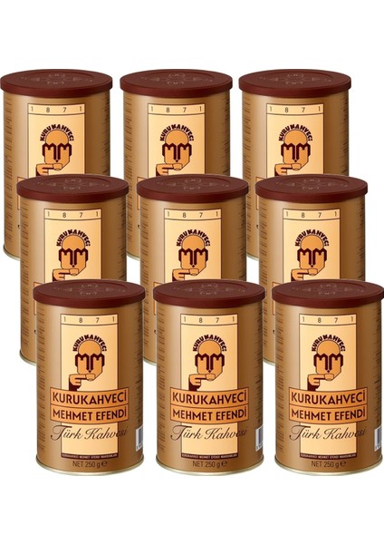 Türk Kahvesi 250 gr Teneke Ambalaj x 9 Adet