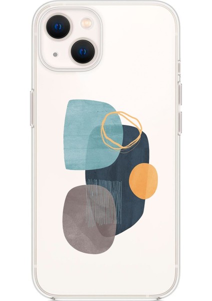 Apple Apple iPhone 13 Wall Art Desenli Premium Silikonlu Şeffaf Telefon Kılıfı
