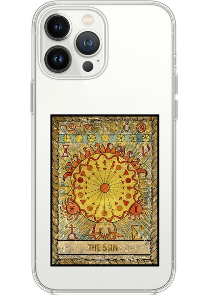 Apple iPhone 13 Pro The Sun Desenli Premium Silikonlu Şeffaf Telefon Kılıfı