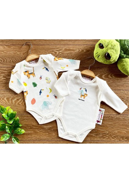 2'li Penye Bebek Uzun Kollu Body Zıbın Takım Jungle