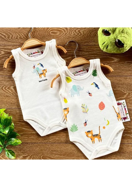 2'li Penye Bebek Askılı Body Zıbın Takım Jungle