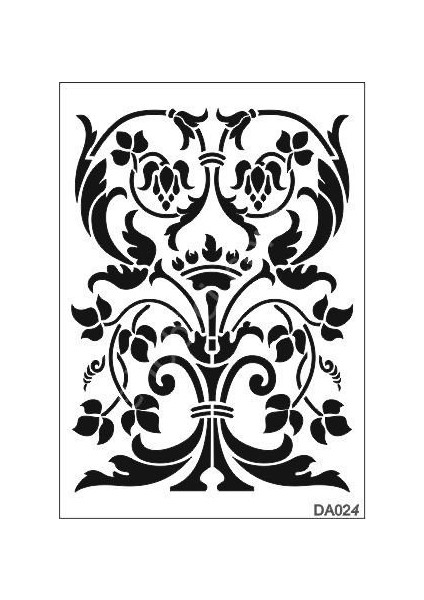 Damask Desen Stencil Şablon 21X30 DA-024