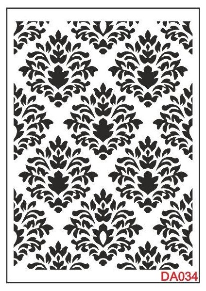 Damask Desen Stencil Şablon 35X50 DA-034