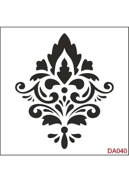 Damask Desen Stencil Şablon 30X30 DA-040