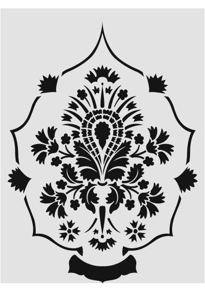 Damask Desen Stencil Şablon 35X50 DA-047