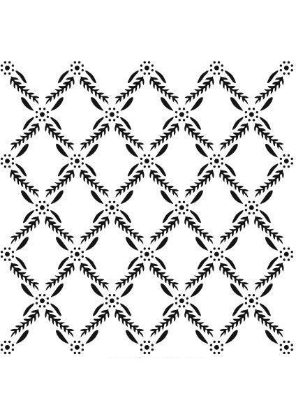 Ardışık Desen Stencil Şablon 25X25 R-056