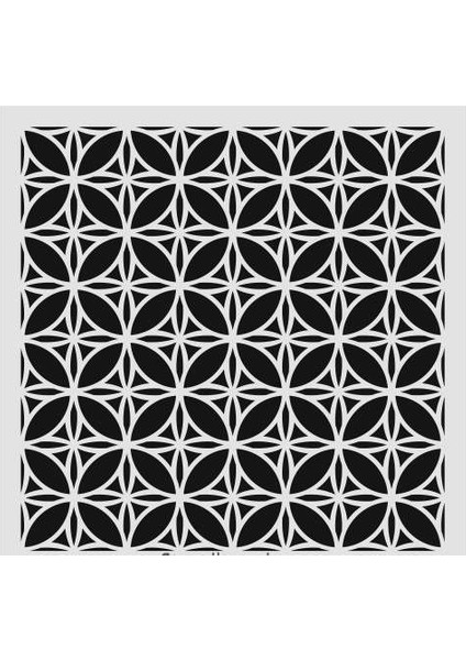 Ardışık Desen Stencil Şablon 25X25 R-058