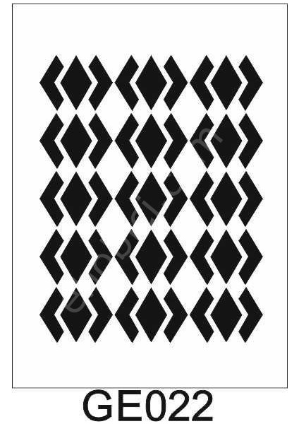 Geometrik Desenler Stencil Şablon 21X30 GE-022