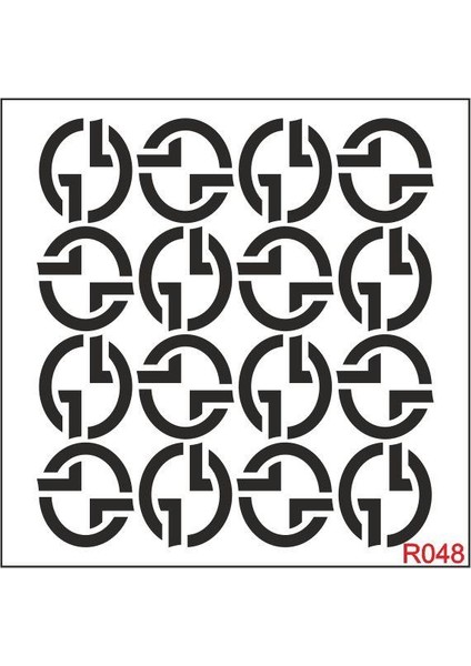 Ardışık Desen Stencil Şablon 40X40 R-048