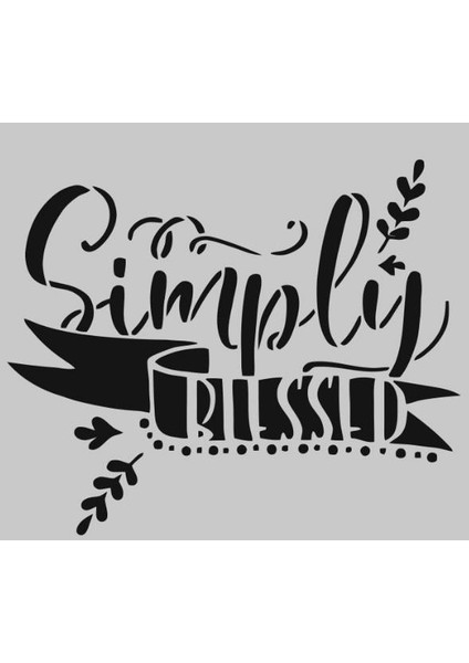 Yazı Desenler Stencil Şablon 25X25 YZ-277