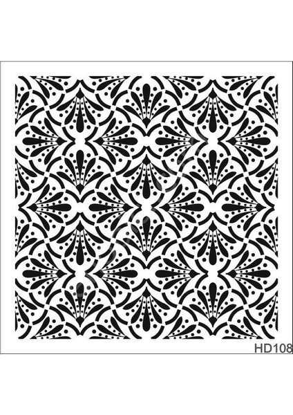 Duvar Dekor Stencil Şablon 40X40 HD-108