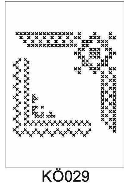 Köşe Desenler Stencil Şablon 25X25 KÖ-029