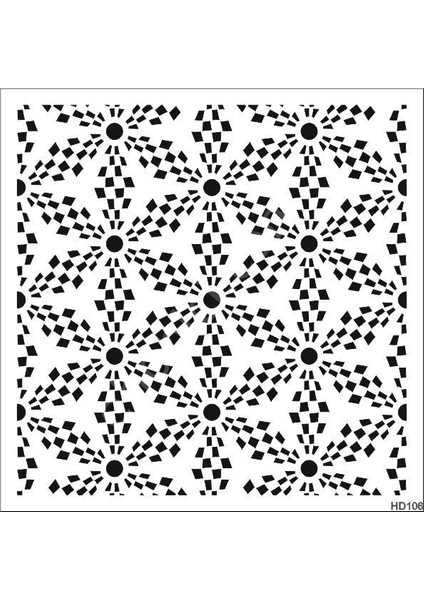 Duvar Dekor Stencil Şablon 40X40 HD-106
