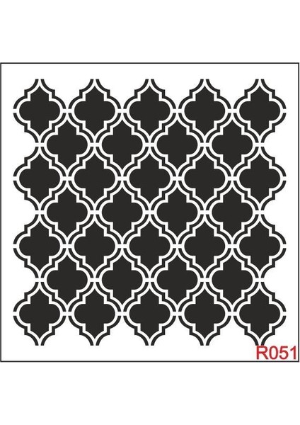 Ardışık Desen Stencil Şablon 40X40 R-051