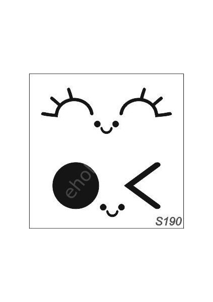 Diğer Karışık Desenler Stencil Şablon 20X20 S-190