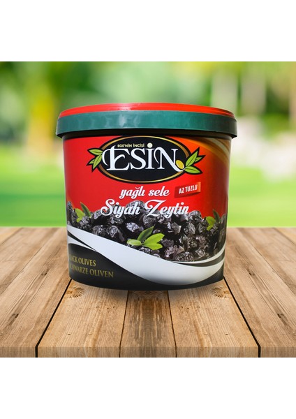 kahvaltılık Yağlı Sele Siyah Zeytin 260-290 Jumbo Boy 10 kg.