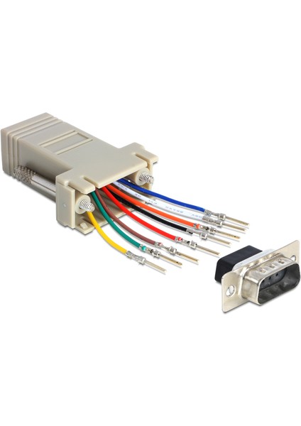9 Pin Erkek RJ45 D-Sub Modular Adaptör