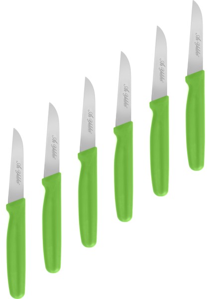 Sebze Bıçak 11 cm Yeşil 6'lı