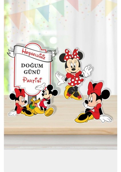 Minnie Mouse Ayaklı Pano Seti (Masa Üstü) *kalın Kağıt