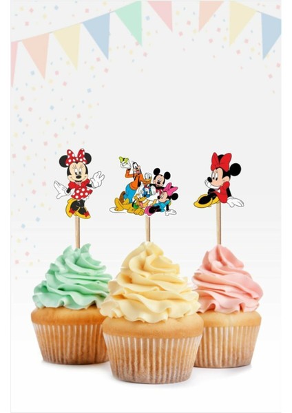 Minnie Mouse Cupcake Süsü Kalın Kağıt