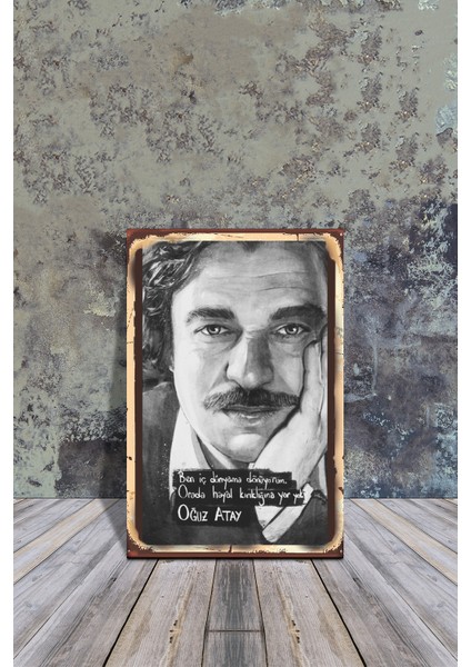 Mdf Tablo Oğuz Atay 20 x 30 cm