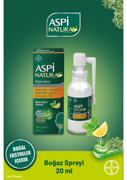 Aspi Natura Boğaz Spreyi 20 ml