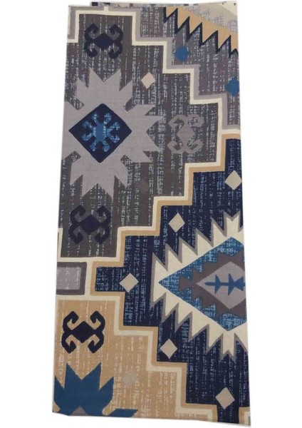 Angel Çanta Akssesuar 120X50 cm Pamuklu Astarlık Kumaş Kilim Desen Mavi Ton