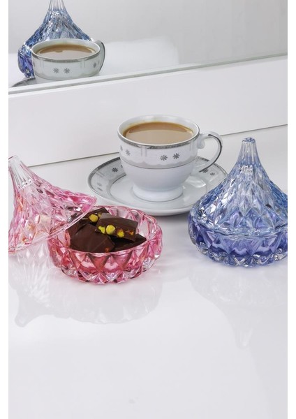 Lüsterli Mini Kubbe Cam Lokumluk & Şekerlik 2'li fırsatları