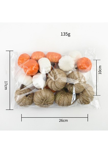 Cadılar Bayramı Için Köpük Mini Faux Yapay Kabaklar Şükran Günü Mutfak Dekor (Yurt Dışından)