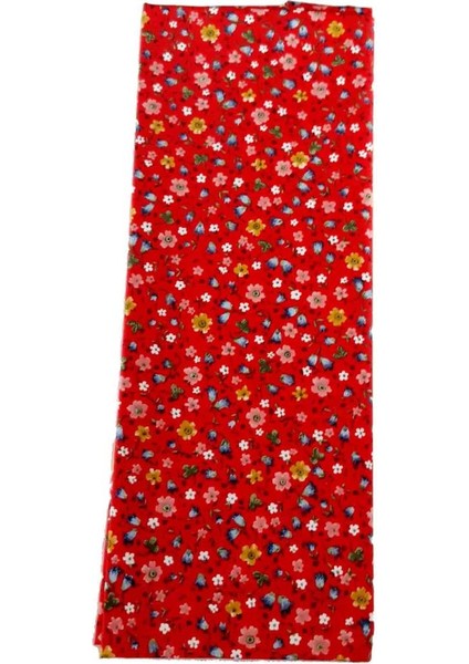 Angel Çanta Akssesuar 85X50 Cm, Pamuklu Astarlık Kumaş Kırmızıya Desenli