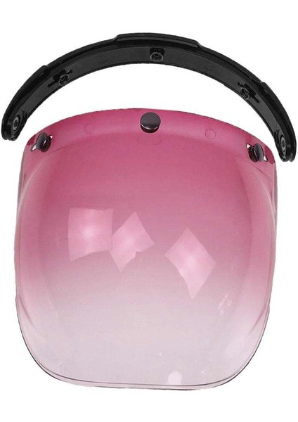 Kabarcık 3 Yapış Motosiklet Kask Yüksek Mukavemetli Rüzgar Geçirmez Vizör Pc -, 22.5 x 20 cm Pembe (Yurt Dışından)