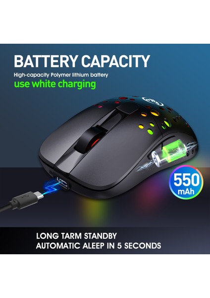 T100 Kablolu Kablosuz Çift Modlu Fare Siyah (Yurt Dışından) indirimleri