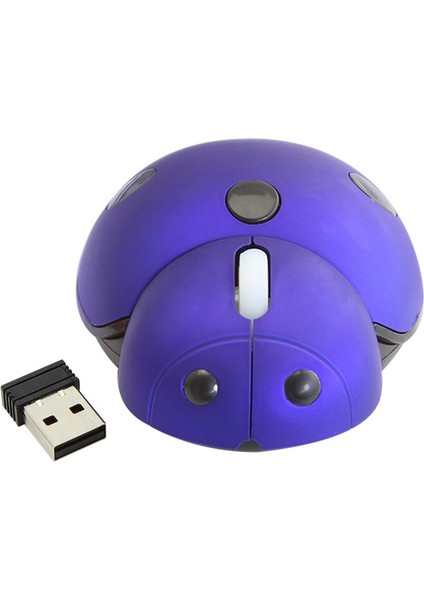 CM0184 Uğur Böceği 2.4g Kablosuz Mouse Mavi (Yurt Dışından)