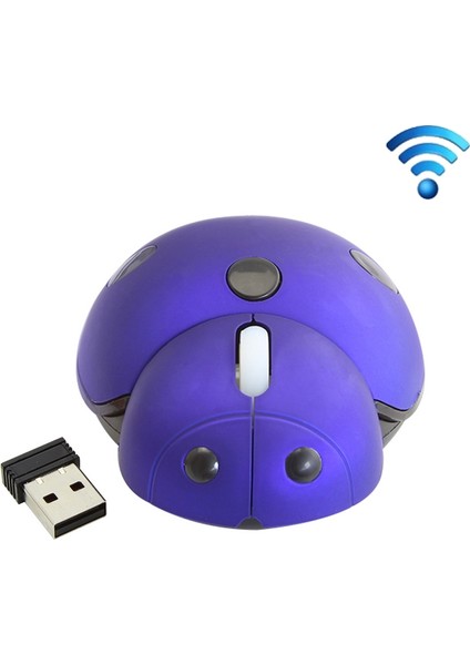 CM0184 Uğur Böceği 2.4g Kablosuz Mouse Mavi (Yurt Dışından)