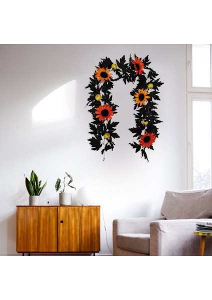 Yapay Gül Çiçek Çiçek Sahte Asma Asılı Garland Cadılar Bayramı Dekor Tek Rattan B (Yurt Dışından)