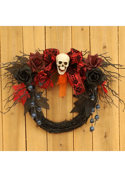 Çelenk Kafatası Kafa Yapay Benzersiz Süslemeleri Cadılar Bayramı Bahçesi Aile Için (Yurt Dışından) modelleri