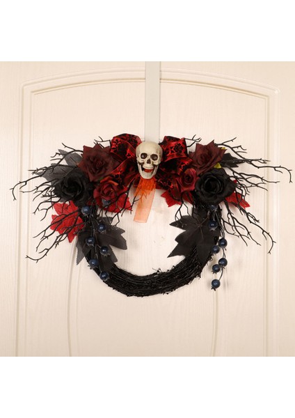 Çelenk Kafatası Kafa Yapay Benzersiz Süslemeleri Cadılar Bayramı Bahçesi Aile Için (Yurt Dışından) fırsatları