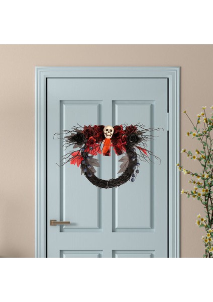 Çelenk Kafatası Kafa Yapay Benzersiz Süslemeleri Cadılar Bayramı Bahçesi Aile Için (Yurt Dışından) indirimleri